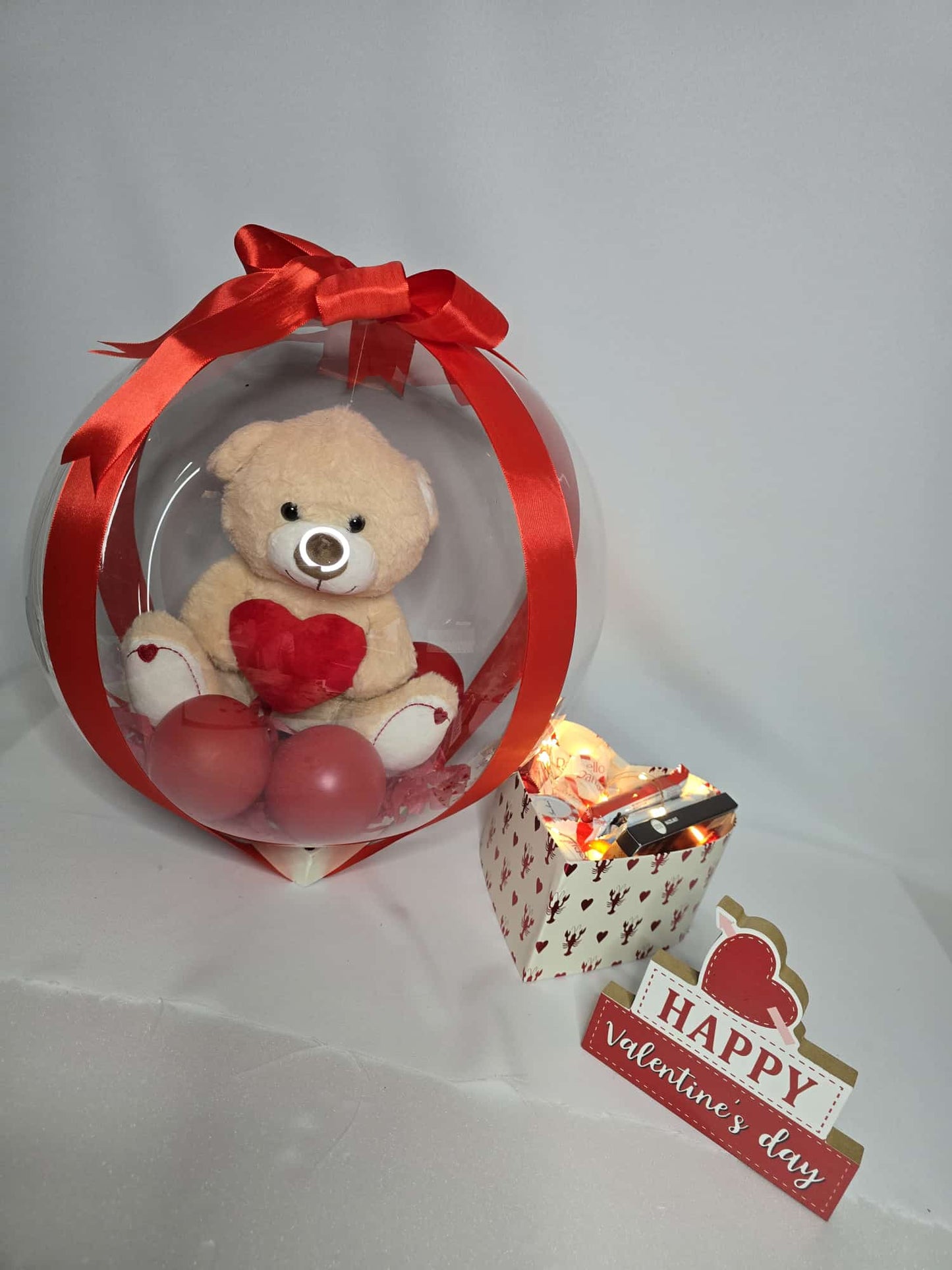 Romantic Teddy Bear Balloon Gift – A Unique Valentine’s Surprise! ❤️🎈