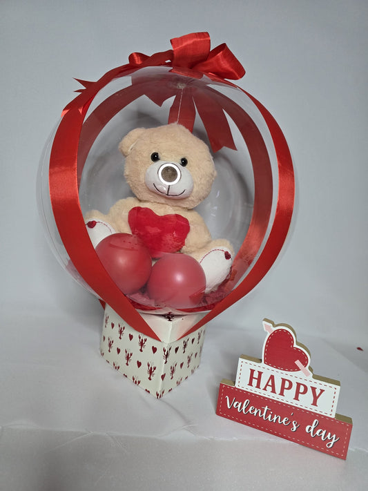 Romantic Teddy Bear Balloon Gift – A Unique Valentine’s Surprise! ❤️🎈